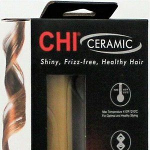 NEW--WOB- CHI CERAMIC CARBON CURLING IRON-YELLOW